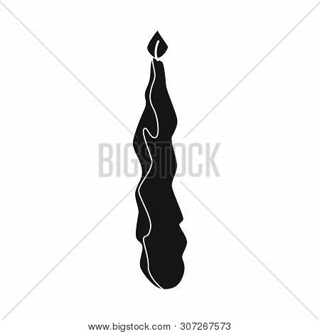 Vector Design Of Candle And Glow Icon. Set Of Candle And Yellow Vector Icon For Stock.