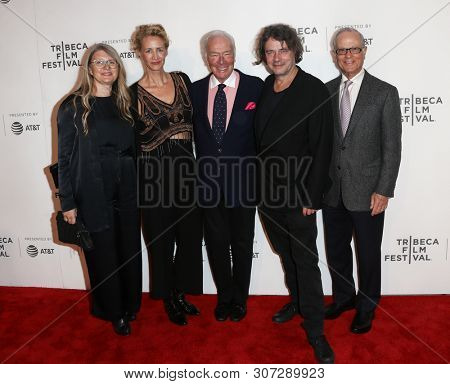 NEW YORK-APR 26: (L-R) Judy Tossell, Janet McTeer, Christopher Plummer, director David Leveaux & Lou Pitt at 'The Exception' screening at 2017 TriBeCa Film Festival on April 26, 2019 in New York City.