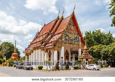Phuket, Thailand - May 1st 2012: Wat Putta Mongkon Aka Wat Klang. This Phukets Most Important Temple