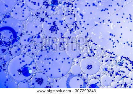 Oil Bubbles Inside Water Base Form Patterns