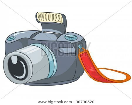 Fotocamera Appliences Cartoon casa isolato su sfondo bianco. Vector.