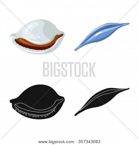 Vector Design Of Animal And Decoration Icon. Set Of Animal And Ocean Vector Icon For Stock.