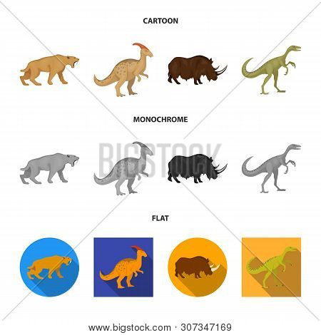 Vector Illustration Of Animal And Character Symbol. Collection Of Animal And Ancient Stock Symbol Fo