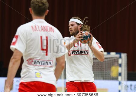 Kyiv, Ukraine - June 12, 2019: Mikkel Hansen Of Denmark In Action During The Ehf Euro 2020 Qualifier