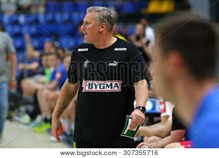 Kyiv, Ukraine - June 12, 2019: Nikolaj Jacobsen, Head Coach Of Denmark National Handball Team During