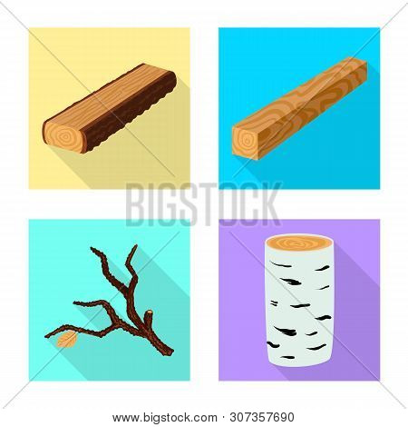 Isolated Object Of Material And Nature Symbol. Collection Of Material And Raw Stock Symbol For Web.