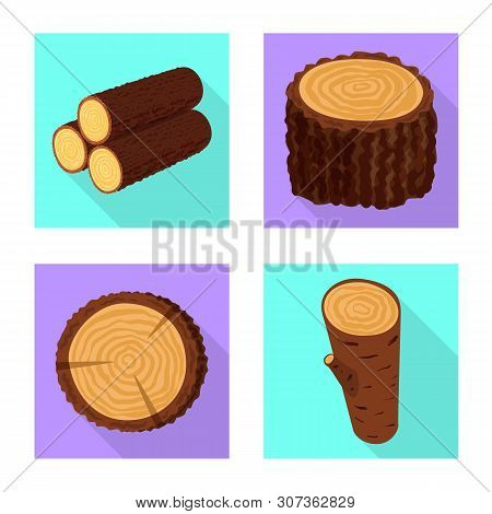 Vector Illustration Of Material And Nature Icon. Set Of Material And Raw Stock Symbol For Web.