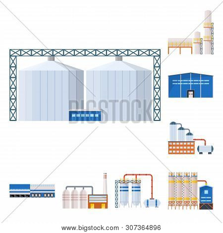 Vector Illustration Of Industry And Building Icon. Set Of Industry And Construction Vector Icon For 