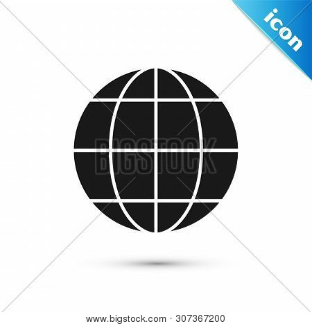 Black Earth Globe Icon Isolated On White Background. World Or Earth Sign. Global Internet Symbol. Ge