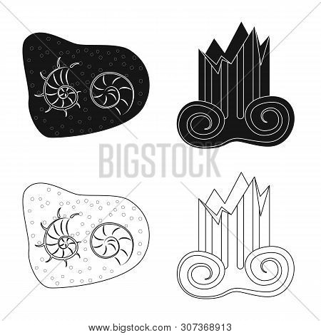 Isolated Object Of Story And Items Symbol. Set Of Story And Attributes Stock Symbol For Web.