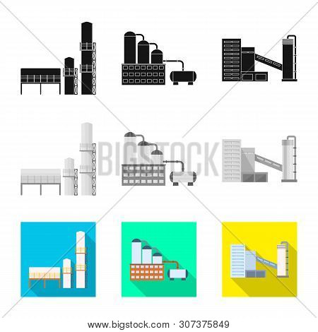 Vector Illustration Of Production And Structure Icon. Set Of Production And Technology Vector Icon F