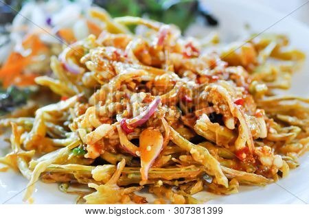 Fried Vegetable Salad Or Vegetable Salad ,thai Food