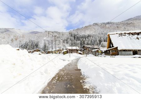 Shirakawago : Village Located In Ono District, Gifu Prefecture, Japan
