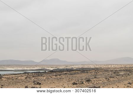 Wonderful Bay Full Of Volcanic Stones In Bajo Ballena. July 8, 2013. El Cotillo La Oliva Fuerteventu
