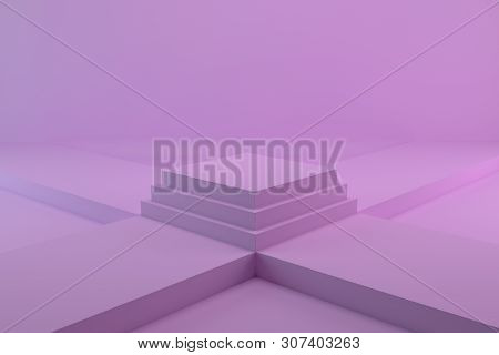 3d Render, Abstract Geometric Background, Minimalistic Primitive Shapes, Modern Mock Up, Empty Showc