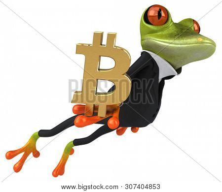 Fun frog - 3D Illustration