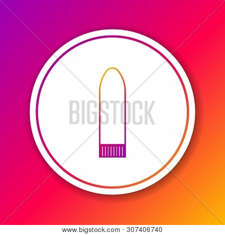 Color Line Dildo Vibrator For Sex Games Icon Isolated On Color Background. Sex Toy For Adult. Vagina