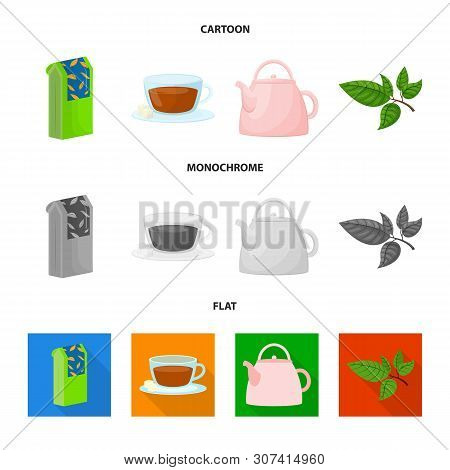 Vector Design Of Healthy And Floral Sign. Set Of Healthy And Gradient Stock Vector Illustration.