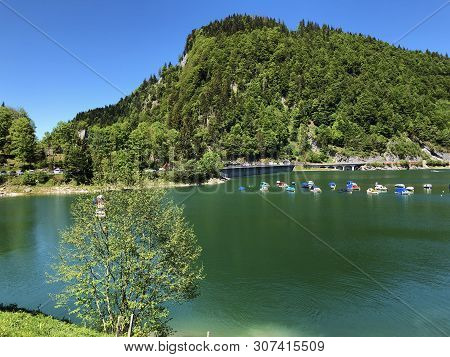 Hill Gugelberg Above Alpine Lake Wagitalersee Or Waegitalersee, Innerthal - Canton Of Schwyz, Switze