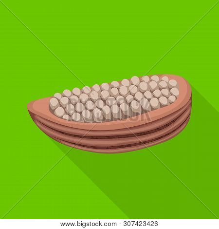 Vector Illustration Of Seed And Chocolate Icon. Set Of Seed And Fresh Stock Vector Illustration.