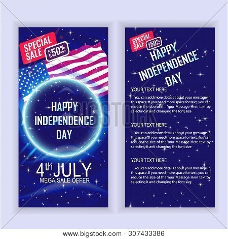 4th Of July Usa Independence Day Sale Flyer Design Template For Your Projects.