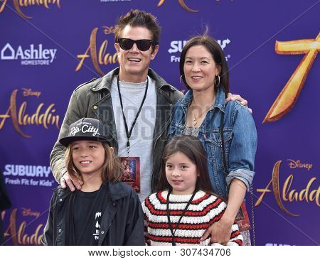LOS ANGELES - MAY 21:  Johnny Knoxville arrives for the 'Aladdin' World Premiere on May 21, 2019 in Hollywood, CA