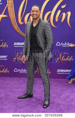 LOS ANGELES - MAY 21:  Will Smith arrives for the 'Aladdin' World Premiere on May 21, 2019 in Hollywood, CA