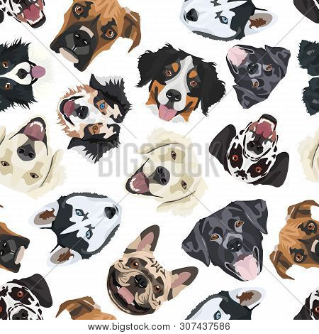 Cheerful Illustration With Dogs