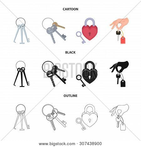 Isolated Object Of Key And Protection Symbol. Set Of Key And Security Vector Icon For Stock.