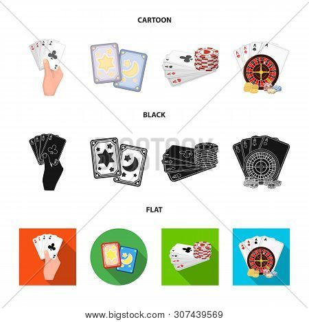 Vector Illustration Of Game And Magic Icon. Collection Of Game And Poker Stock Symbol For Web.