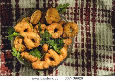Tarallini Tarallo Taralli Italian Drying Bagels In Rustic Style