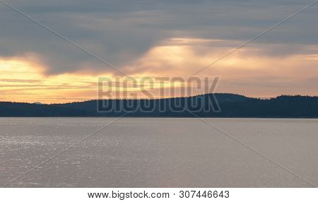 This Landscape Nature Picture Is A Stormy Sunset With Clouds And Rain Beginning To Roll In Over The 