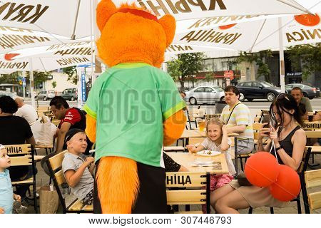 Minsk, Belarus - June 20, 2019. One Day Before Start Of 2nd European Games. Mascot Of Second Europea
