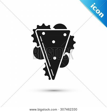 Black Sandwich Icon Isolated On White Background. Hamburger Icon. Burger Food Symbol. Cheeseburger S