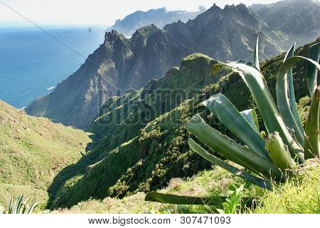 Beautiful Costal Scenery. - Tenerife, Canary Islands,  Spain. Western Coast View, Mountain Anaga