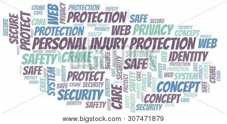 Personal Injury Protection Word Cloud. Wordcloud Made With Text Only.