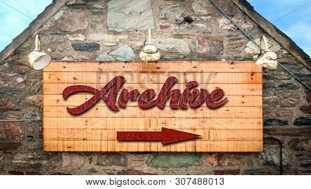 Street Sign The Direction Way To Archive