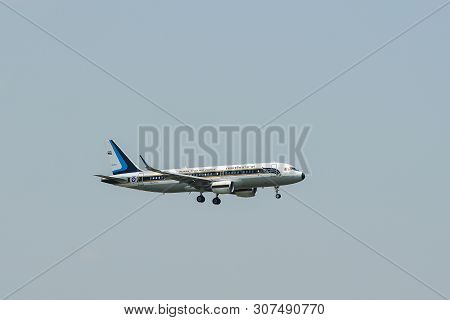 Bangkok, Thailand - Apr 24, 2018. Hs-tyt Royal Thai Air Force Airbus A320 (cj) Landing At Don Muang 