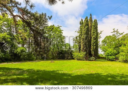 Varna, Bulgaria - June 06, 2019: Park Of The Palace Euxinograd. Black Sea Coast, Varna, Bulgaria
