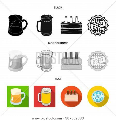 Vector Design Of Minimal And Pint Icon. Set Of Minimal And Craft Stock Vector Illustration.