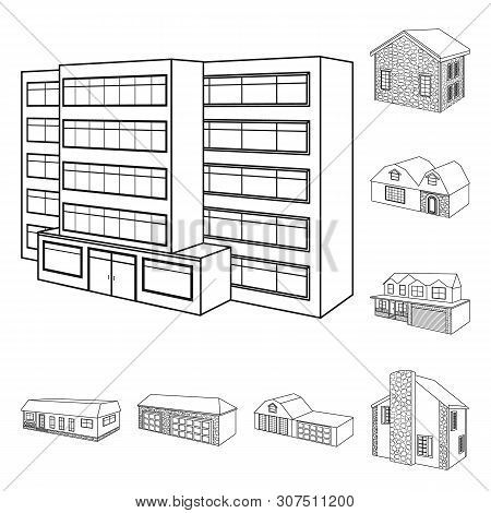 Vector Design Of City And Construction Icon. Set Of City And Estate Vector Icon For Stock.