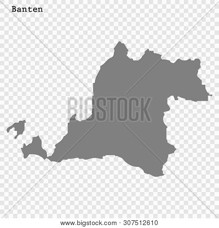 High Quality Map Of Banten Is A Province Of Indonesia