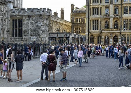 The Entrance To The Abbey Of Westminster Abbey On The Occasion Of A Mundane Event