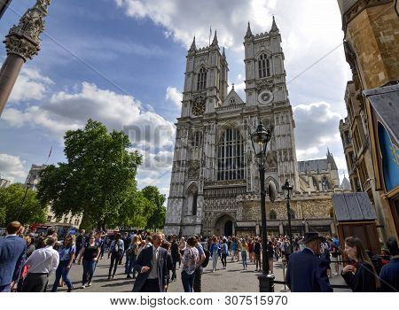 The Entrance To The Abbey Of Westminster Abbey On The Occasion Of A Mundane Event