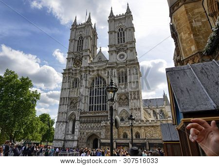 The Entrance To The Abbey Of Westminster Abbey On The Occasion Of A Mundane Event