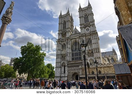 The Entrance To The Abbey Of Westminster Abbey On The Occasion Of A Mundane Event