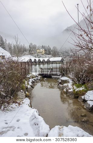 Scenery Around Schoenau Am Koenigssee In Bavaria At Winter Time
