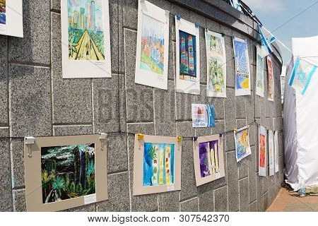 Minsk, Belarus - June 21, 2019. The First Day Of 2nd European Games. Main Fan Zone Palace Of Sports,