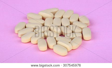 Hiv Therapy Efavirenz On Pink Background At Dry Sunny Summer Day