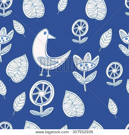 Simple Scandinavian Pattern Primiyive Naive Style Minimalistic Vector